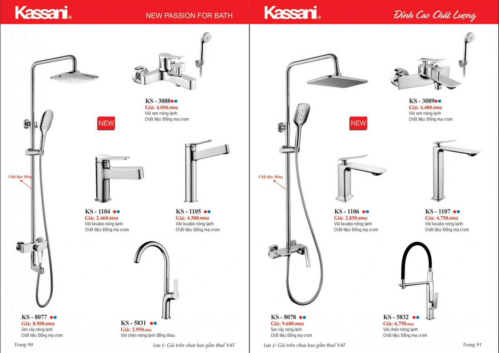 Thiết bị vệ sinh KASSANI Catalogue và bảng giá mới nhất 2024 /Page 46